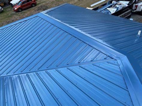 blue metal roof interior